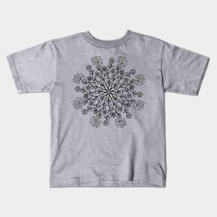 Vining Roses Mandala by MarcyBrennanArt Kids T-Shirt